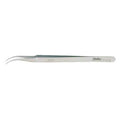 Miltex Forcep Micro Swiss Jewelers 4-1/2" Fn Tp Serrated Crv Flt #7/Micro SS/NMgntc Each - Integra Miltex - 17-307X