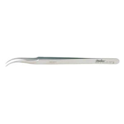 Miltex Forcep Micro Swiss Jewelers 4-1/2" Fn Tp Serrated Crv Flt #7/Micro SS/NMgntc Each - Integra Miltex - 17-307X