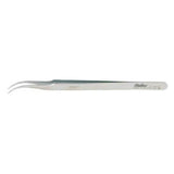 Miltex Forcep Micro Swiss Jewelers 4-1/2" Fn Tp Serrated Crv Flt #7/Micro SS/NMgntc Each - Integra Miltex - 17-307X