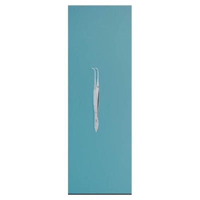 Miltex Forcep Tissue Iris 4" 0.8mm Wide Tip Full Curve 1x2 Teeth Stainless Steel 4"Ea - Integra Miltex - 18-790