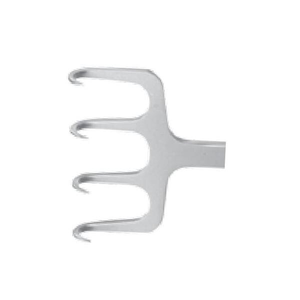 Miltex Retractor Rake Freeman Padgett 7x1-1/2" 4 Sharp Inline Prong Stainless Steel Each - Integra Miltex - PM-509IL