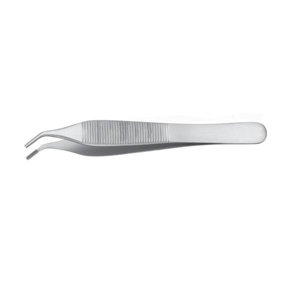 Miltex Forcep Tissue Adson-Brown Padgett 4-3/4" Angled 9x9 Side Grasping Teeth SS Each - Integra Miltex - PM-6126