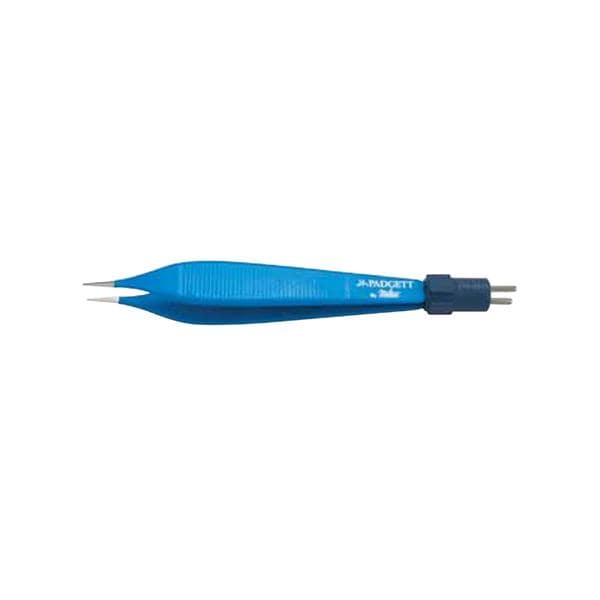 Miltex Forcep Adson Padgett 4-1/4" 0.5mm Tip Blue Stainless Steel/Insulated/Bipolar Each - Integra Miltex - PM-9411