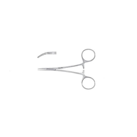 Miltex Forcep Hemostatic Jacobs Meister-Hand 5" Serrated Curved Micro SS Each - Integra Miltex - MH17-2602