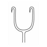 Miltex Hook Skin Joseph Meister-Hand 6-1/4" 10mm Sharp Double Prongs Stainless Steel Each - Integra Miltex - MH21-160