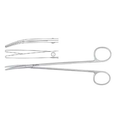 Miltex Scissors Metzenbaum Meister-Hand 7" Blunt/Blunt Curved Stainless Steel Each - Integra Miltex - MH5-182