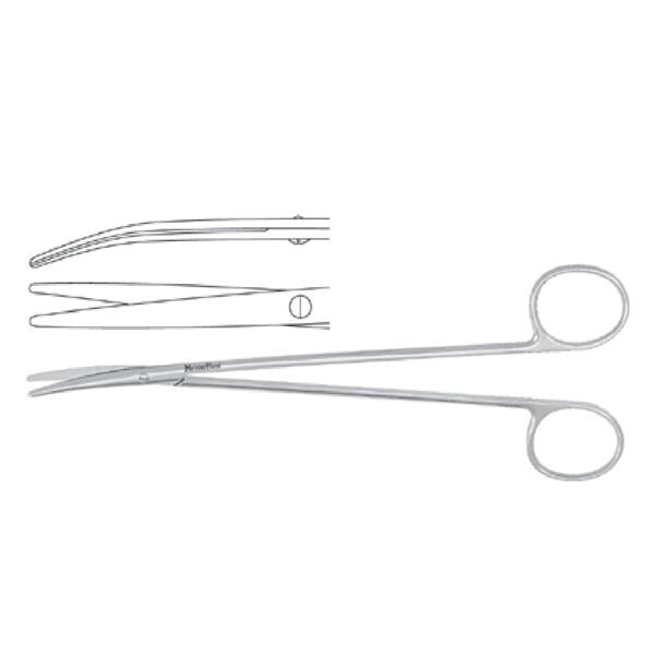 Miltex Scissors Metzenbaum Meister-Hand 7" Blunt/Blunt Curved Stainless Steel Each - Integra Miltex - MH5-182