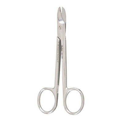 Miltex Scissors Wire Cutting 4-1/4" 1 Serrated Blade Curved Stainless Steel Each - Integra Miltex - 9D-134