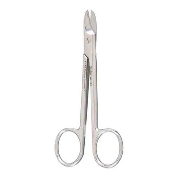 Miltex Scissors Wire Cutting 4-1/4" 1 Serrated Blade Curved Stainless Steel Each - Integra Miltex - 9D-134