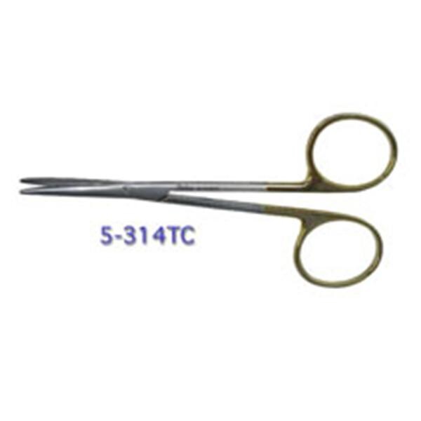 Miltex Scissors Strabismus 4-1/2" Curved Tungsten Carbide Each - Integra Miltex - 5-314TC