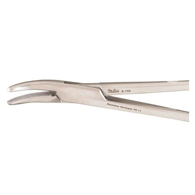 Miltex Holder Needle Heaney 8-1/2" Serrated Jaw Curved Stainless Steel Eachch - Integra Miltex - 8-100