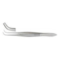 Miltex Forcep Tissue Iris 4" 0.5mm Wide Tip Full Curve 1x2 Teeth Stainless Steel Each - Integra Miltex - 18-791