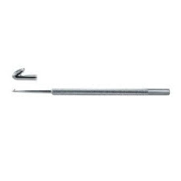 Miltex Hook Phlebectomy Crochet Phlebectomy 6" #00 3mm Blunt Round Tip 1Prng SS Each - Integra Miltex - 10403