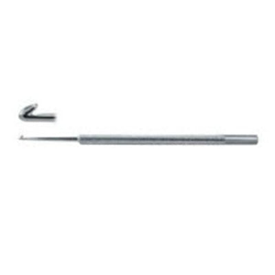 Miltex Hook Phlebectomy Crochet Phlebectomy 6" #0 2.75mm Blunt Round Tip 1Prng SS Each - Integra Miltex - 10404