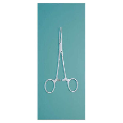 Miltex Forcep Hemostatic Kelly 5-1/2" Serrated Curved Stainless Steel Each - Integra Miltex - 7-38
