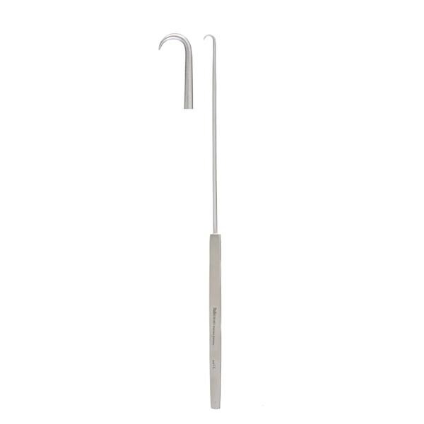 Miltex Hook Uterine Tenaculum Emmett 9" Small/#1 Half Curve Sharp Point SS Each - Integra Miltex - 30-951