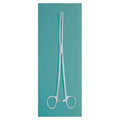 Miltex Forcep Sponge Bozeman 10-1/2" Narrow Serrated Double Curve Stainless Steel Each - Integra Miltex - 7-622