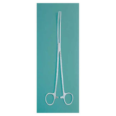 Miltex Forcep Sponge Bozeman 10-1/2" Narrow Serrated Double Curve Stainless Steel Each - Integra Miltex - 7-622