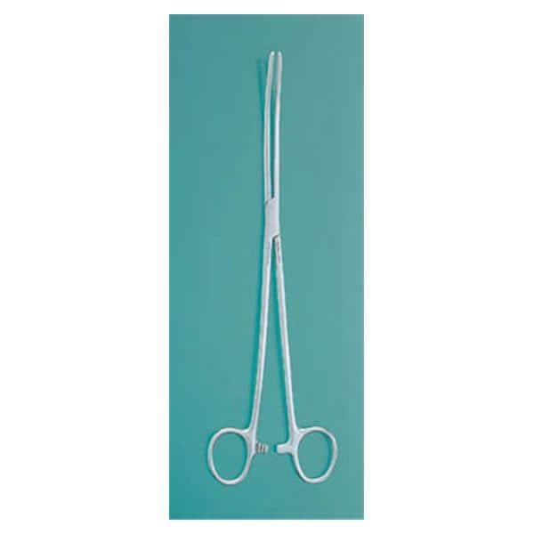 Miltex Forcep Sponge Bozeman 10-1/2" Narrow Serrated Double Curve Stainless Steel Each - Integra Miltex - 7-622