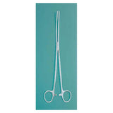 Miltex Forcep Sponge Bozeman 10-1/2" Narrow Serrated Double Curve Stainless Steel Each - Integra Miltex - 7-622