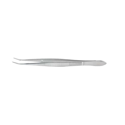 Miltex Forcep Cilia/Suture Barraquer 4-1/2" 5mm Platform Smooth Slight Curve SS Each - Integra Miltex - 18-1111