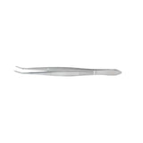 Miltex Forcep Cilia/Suture Barraquer 4-1/2" 5mm Platform Smooth Slight Curve SS Each - Integra Miltex - 18-1111