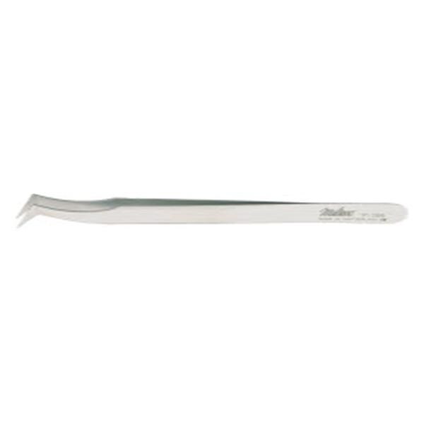 Miltex Forcep Jewelers Swiss 4-1/2" Serrated Pickup Style Flat #6 SS/NMgntc Each - Integra Miltex - 17-306