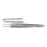 Miltex Forcep Suture Castroviejo 4" 0.6mm/Tying Platform 1x2 Teeth Stainless Steel Each - Integra Miltex - 18-952