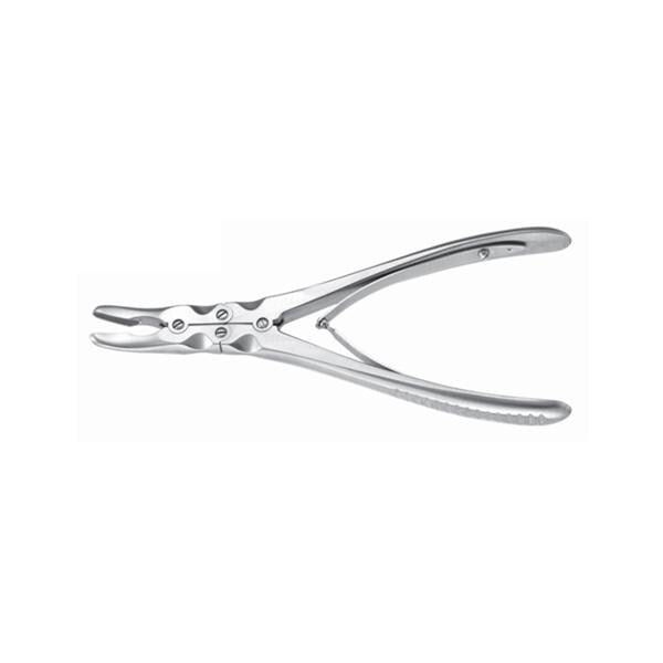 Miltex Rongeur Ruskin 6" Curved Double Action 3mm Bite Stainless Steel Reusable Each - Integra Miltex - 19-849
