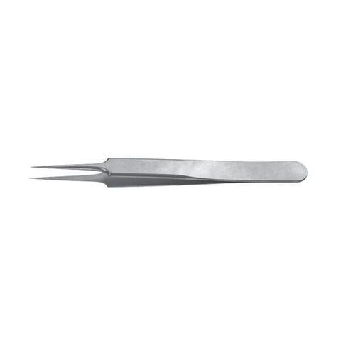 Miltex Forcep Jewelers Swiss 4-3/8" Serrated Straight Flat #5 SS/NMgntc Each - Integra Miltex - 17-305