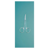 Miltex Scissors Surgical Biro Naevus 4" Sharp Outside Edges Angled on Flat SS Each - Integra Miltex - 33-240