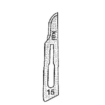 Miltex Blade Surgical #15 Stainless Steel Sterile Disposable 100/Bx - Integra Miltex - 4-315