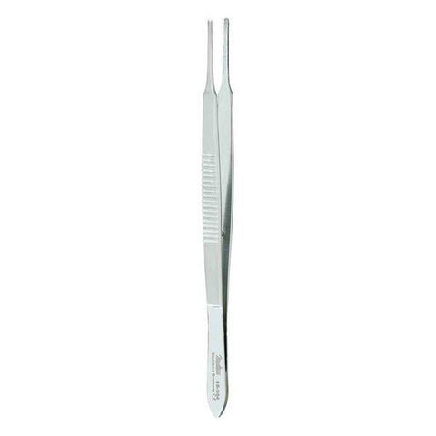 Miltex Forcep Utility McCullough 4" 1.5mm Wide Tip Cross Serrated Straight SS Eachch - Integra Miltex - 18-964