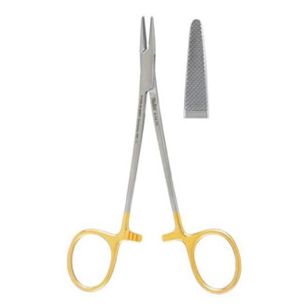 Miltex Holder Needle Webster 4-3/4" Serrated Jaw Tungsten Carbide Each - Integra Miltex - 8-7A-TC