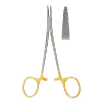Miltex Holder Needle Webster 4-3/4" Serrated Jaw Tungsten Carbide Each - Integra Miltex - 8-7A-TC