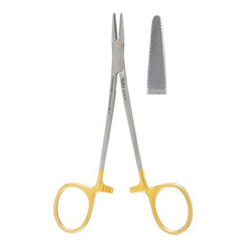 Miltex Holder Needle Webster 4-3/4" Serrated Jaw Tungsten Carbide Each - Integra Miltex - 8-7A-TC