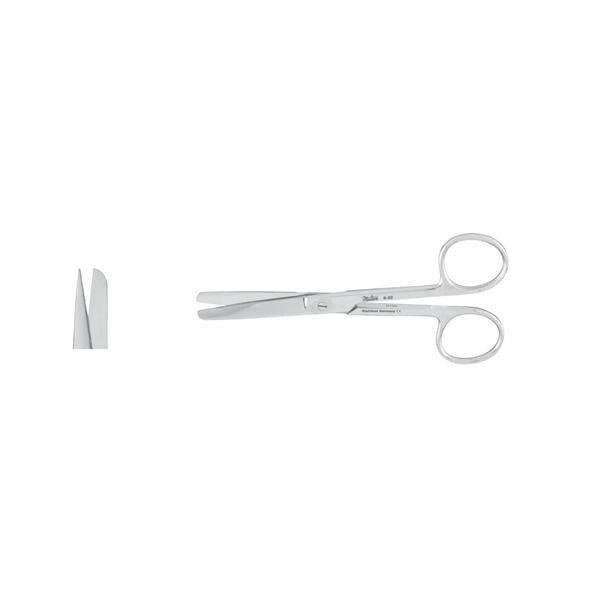 Miltex Scissors Operating 6-1/2" Sharp/Blunt Curved Standard Stainless Steel Each - Integra Miltex - 5-48