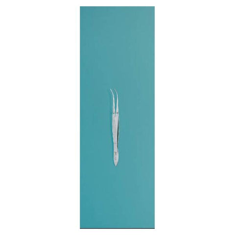Miltex Forcep Dressing 4" 0.8mm Wide Tip Serrated Tips Half Curve Stainless Steel Each - Integra Miltex - 18-782
