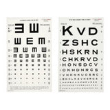 Dukal Corporation Chart Snellen Vision Testing 20' Testing Distance 14x9" Each - 3061