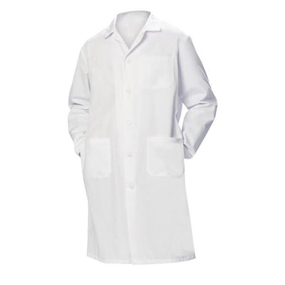Fashion Seal Lab Coat X-Long 65% Polyester / 35% Cotton Mens White Size 42 45 in Each - 6480-42