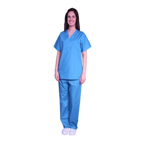 Fashion Seal Shirt Scrub 55% Cotton / 45% Polyester Unisex Teal 4XL Reversible 1 Pocket Each - 6770-4XL