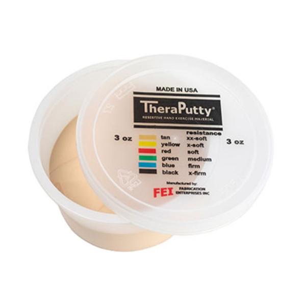 Fabrication Enterprises Putty Exercise CanDo Theraputty Tan 2X-Soft 3oz Each - 10-0957