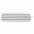 Microfiber Quick Change 5-1/2 x 18 Wet Mop Head White / Green Stripes