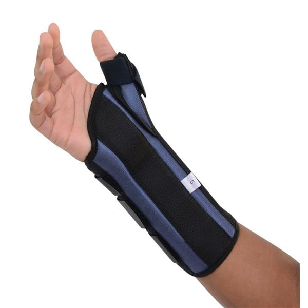 Roylan div of Patterson Med Brace Thumb Spica Wrist/Thumb Black/Blue Size 8" Medium Right Each - 78600103
