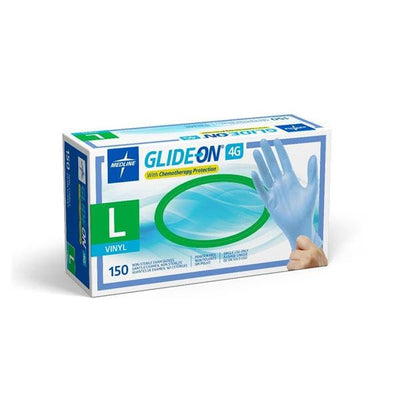 Medline Industries Inc Gloves Exam Curad Powder-Free Vinyl Latex-Free 9.5 in Large Cream 150/Bx, 10 BX/CA - 4GVINLC