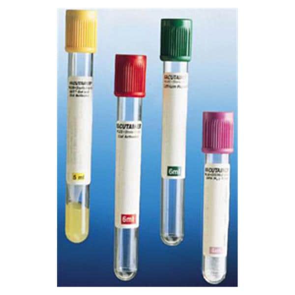 Becton Tube Ven BC Vacutainer 8.5 16x100 Gls ACD Sol A 1.5mL Ylw 100/Bx, 10 BX/CA - Dickinson - 364606