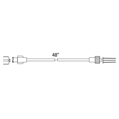 Smiths Medical ASD, Inc IV Extension Set Medex 49" Male/Female Luer Lock Primary Infusion 50/Bx - MX048