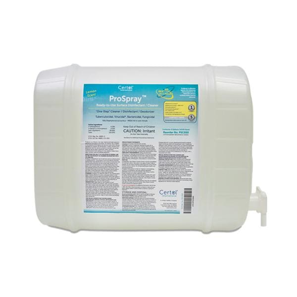 Certol International Disinfectant Prospray Refill Lemon 5 Gallon Each - PSC050-1