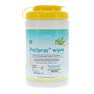 Certol International Cleaner & Disinfectant Surface Towelette Prospray Canister 240/Cn, 12 CN/CA - PSWC-1