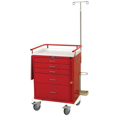 Harloff Manufacturing Cart Crash/Emergency Classic 38-1/2x38" 5 Drawer Lock Each - 6331